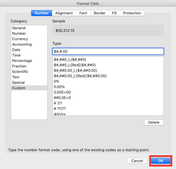 How to Create/Add a Currency Symbol in Excel - Screenshot of Step 3-5