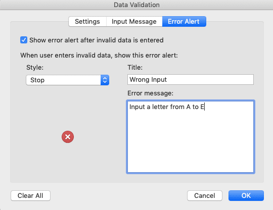 Data Validation in Excel: Functions and How to Use It - Screenshot of Creating Data Validation, Step 5