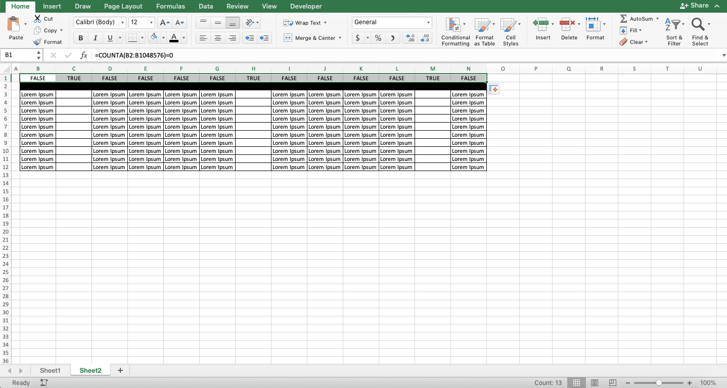 How to Delete Columns in Excel - Screenshot of Step 3-2, Deleting Blank Columns