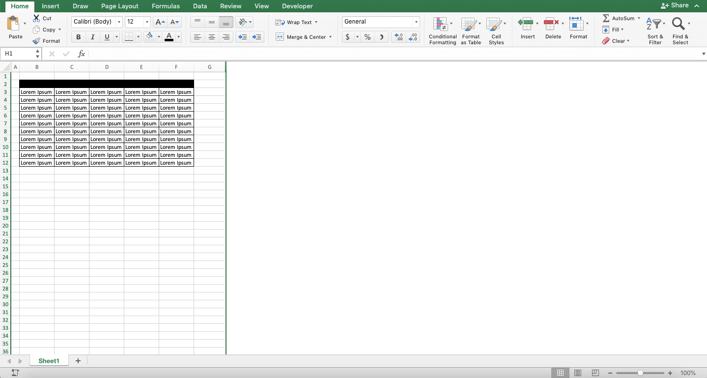 How to Delete Columns in Excel - Screenshot of Step 4, Hiding Infinite Columns