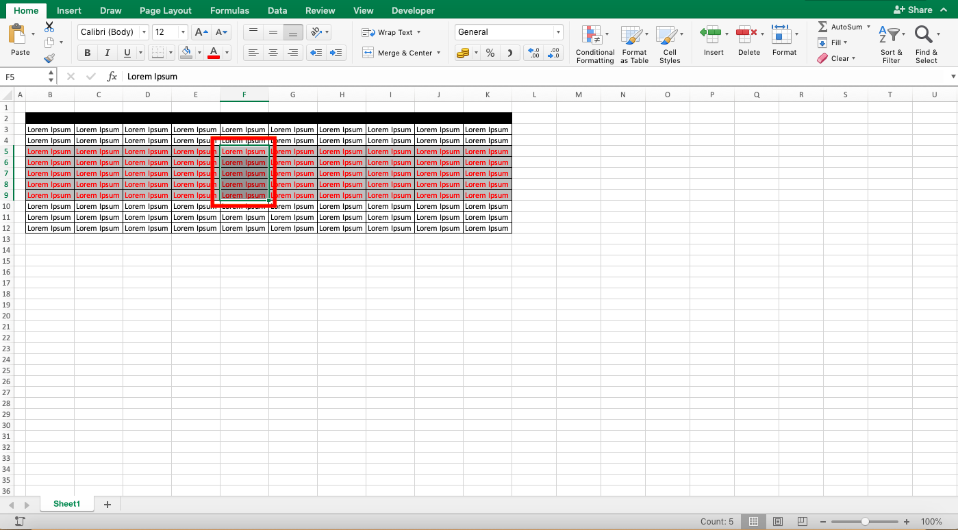 How to Delete Row in Excel - Screenshot of Step 3-1