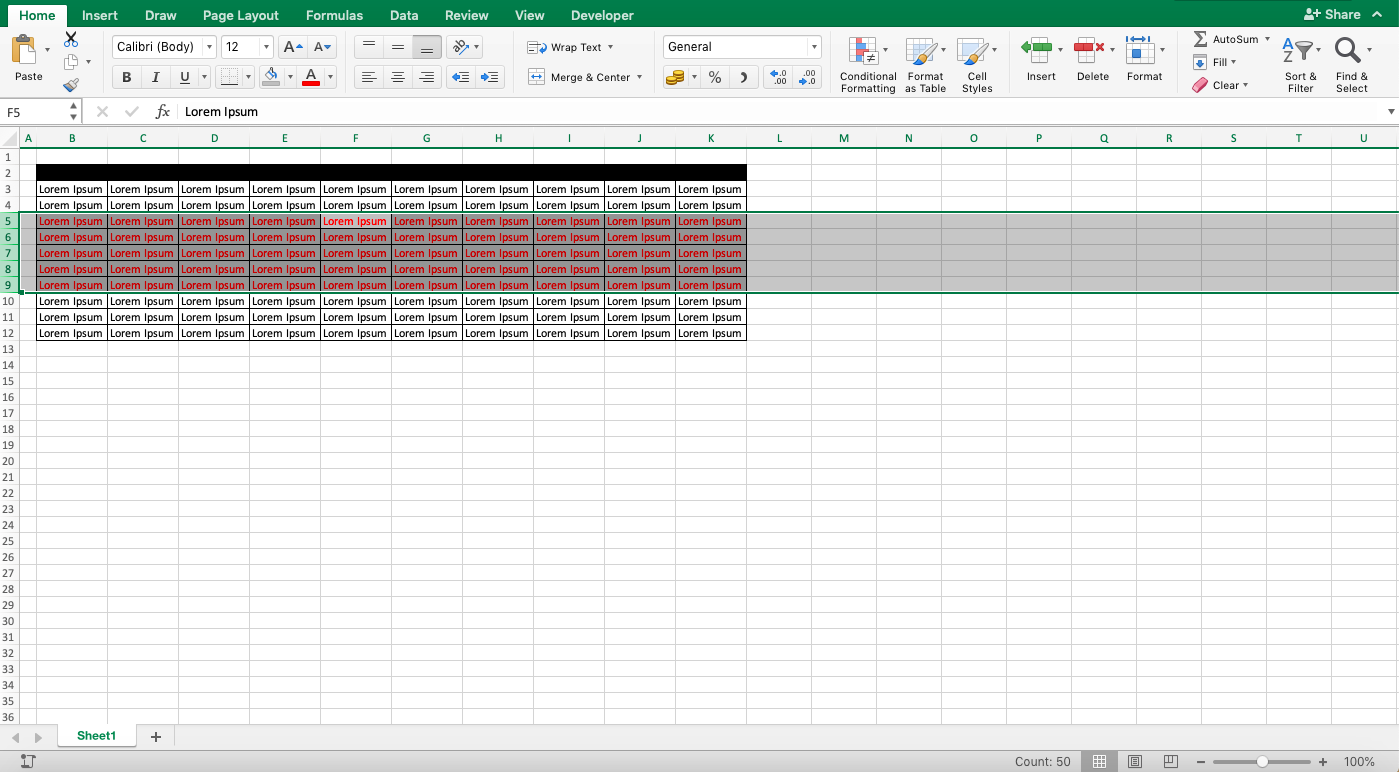 How to Delete Row in Excel - Screenshot of Step 3-2