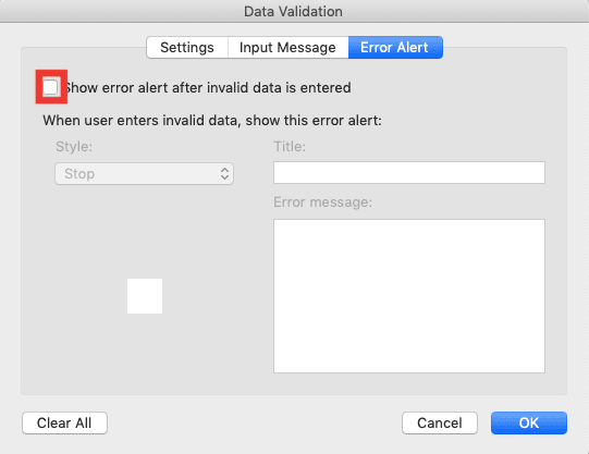 How to Create a Drop-down List in Excel - Screenshot of the Creation of a Drop-down List with a Default Value, Step 3