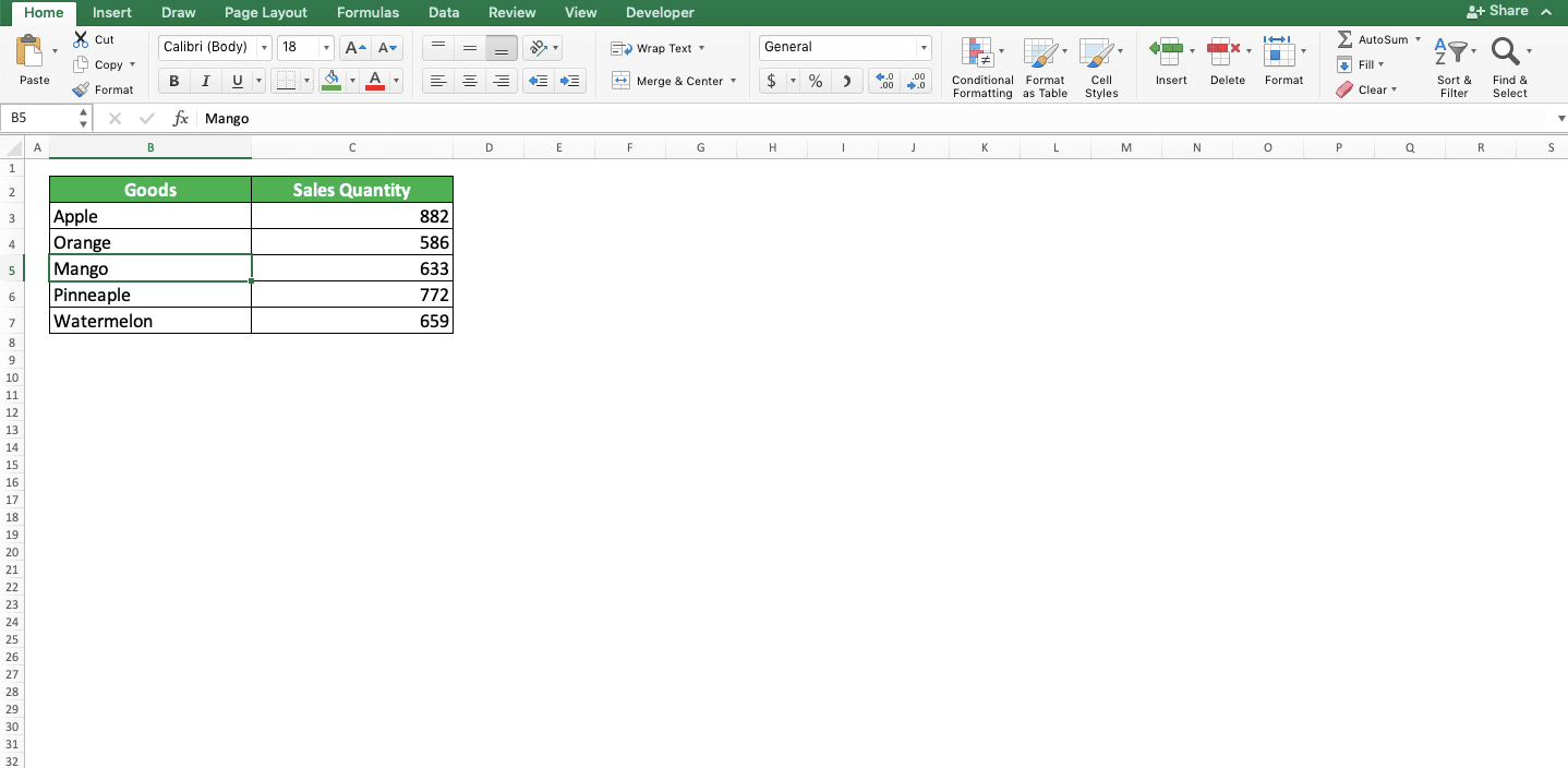 Using F4 Excel Shortcuts - Screenshot of Step 3-3