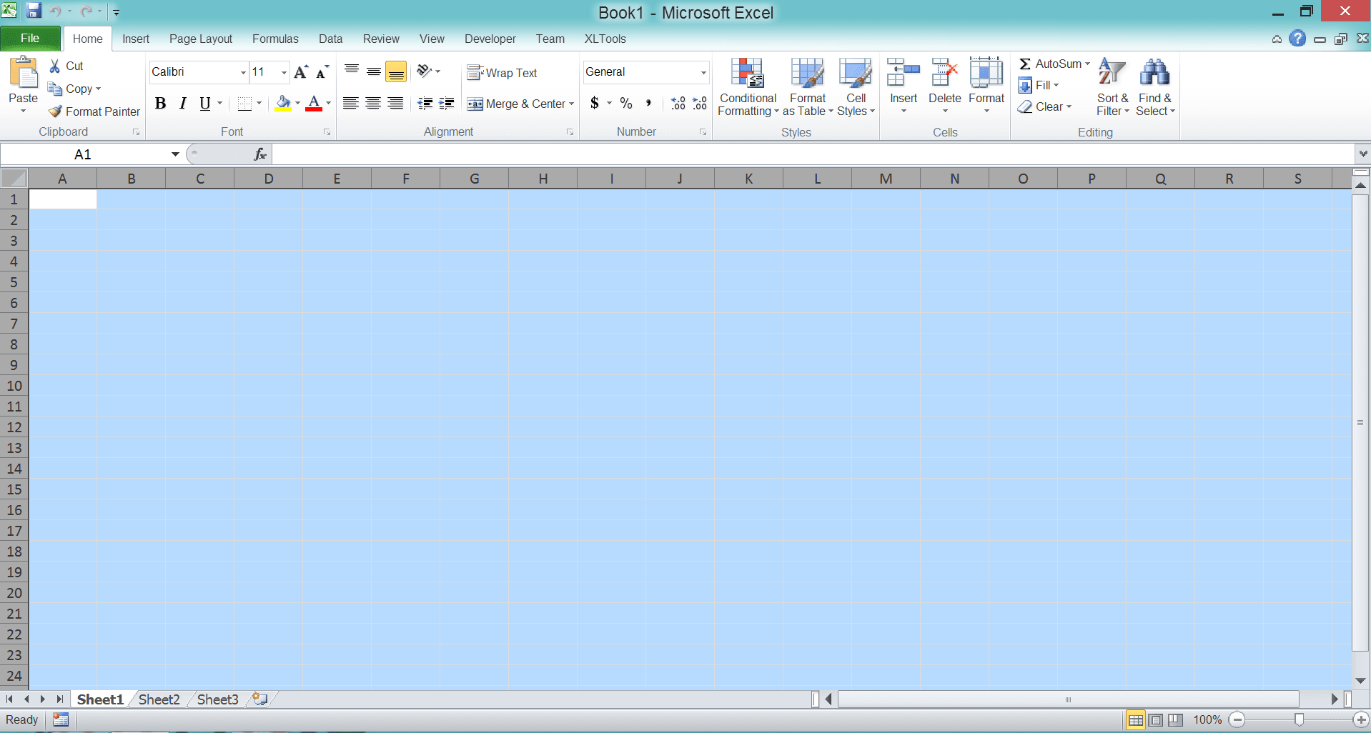 How to Remove Gridlines in Excel - Screenshot of the Changing the Background Color Method, Step 1