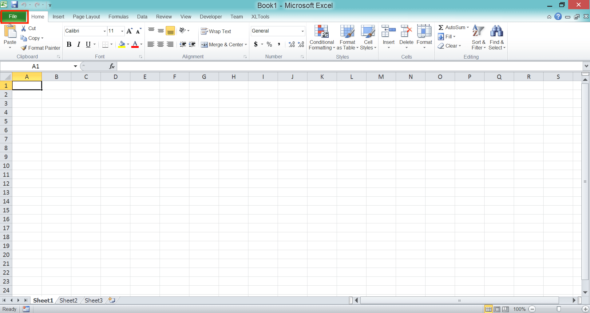 How to Remove Gridlines in Excel - Screenshot of the Excel Options Method, Step 1