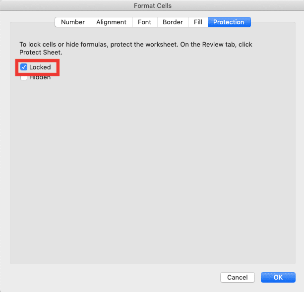 How to Protect Sheets in Excel - Screenshot of How to Manage Cells Protection Settings, Step 4