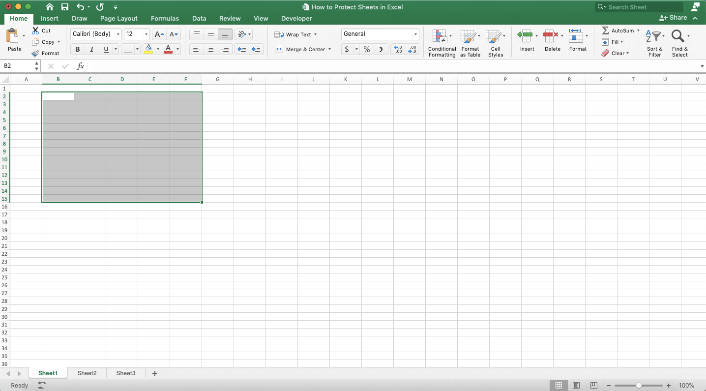 How to Protect Sheets in Excel - Screenshot of How to Manage Cells Protection Settings, Step 6