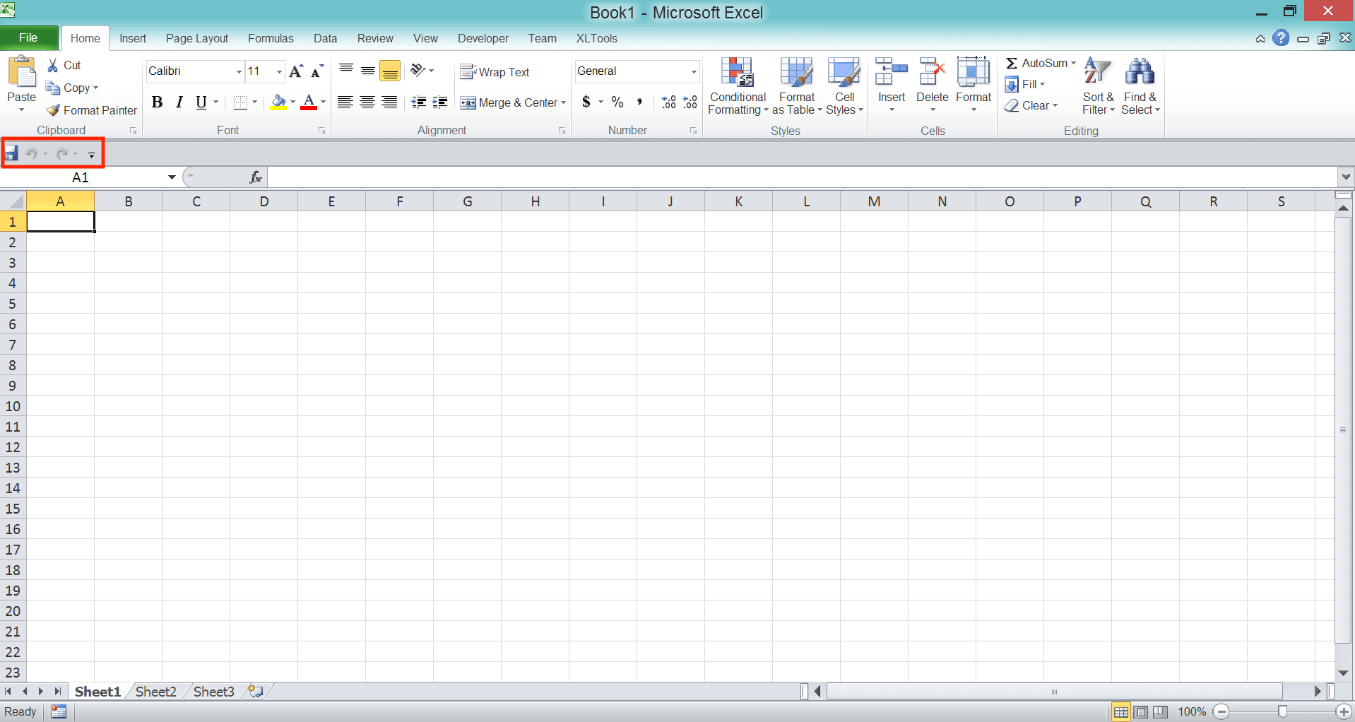 Excel Quick Access Toolbar; Meaning, Purpose, and How to Use It - Screenshot of the Result of the Quick Access Toolbar Position Move in Excel