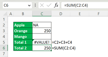 How to Remove #VALUE! Error in Excel - Screenshot of the Implementation Example of Avoiding #VALUE! Error by Using an Excel Function