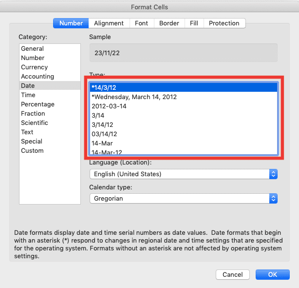 How to Apply a Short Date Format to a Date in Excel - Screenshot of Step 2-4