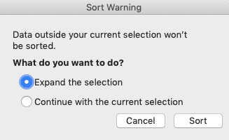 How to Sort Numbers in Excel - Screenshot of How to Sort Numbers in Ascending Order, Step 3