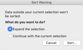 How to Sort Numbers in Excel - Screenshot of How to Sort Numbers in a Row, Step 3