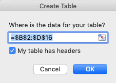 How to Make a Table in Excel - Screenshot of Step 4