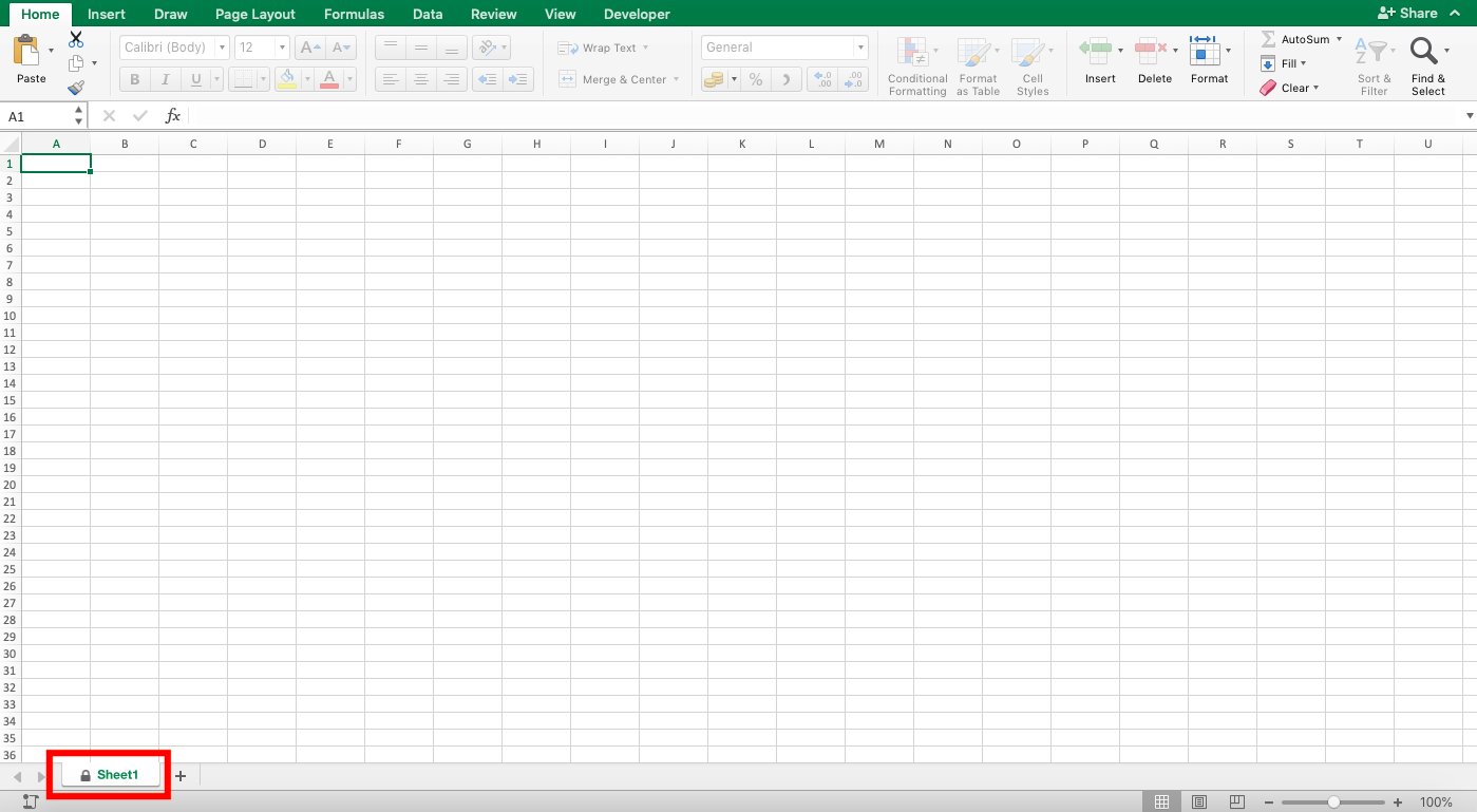 How to Unlock Excel Sheet - Screenshot of Step 1-1