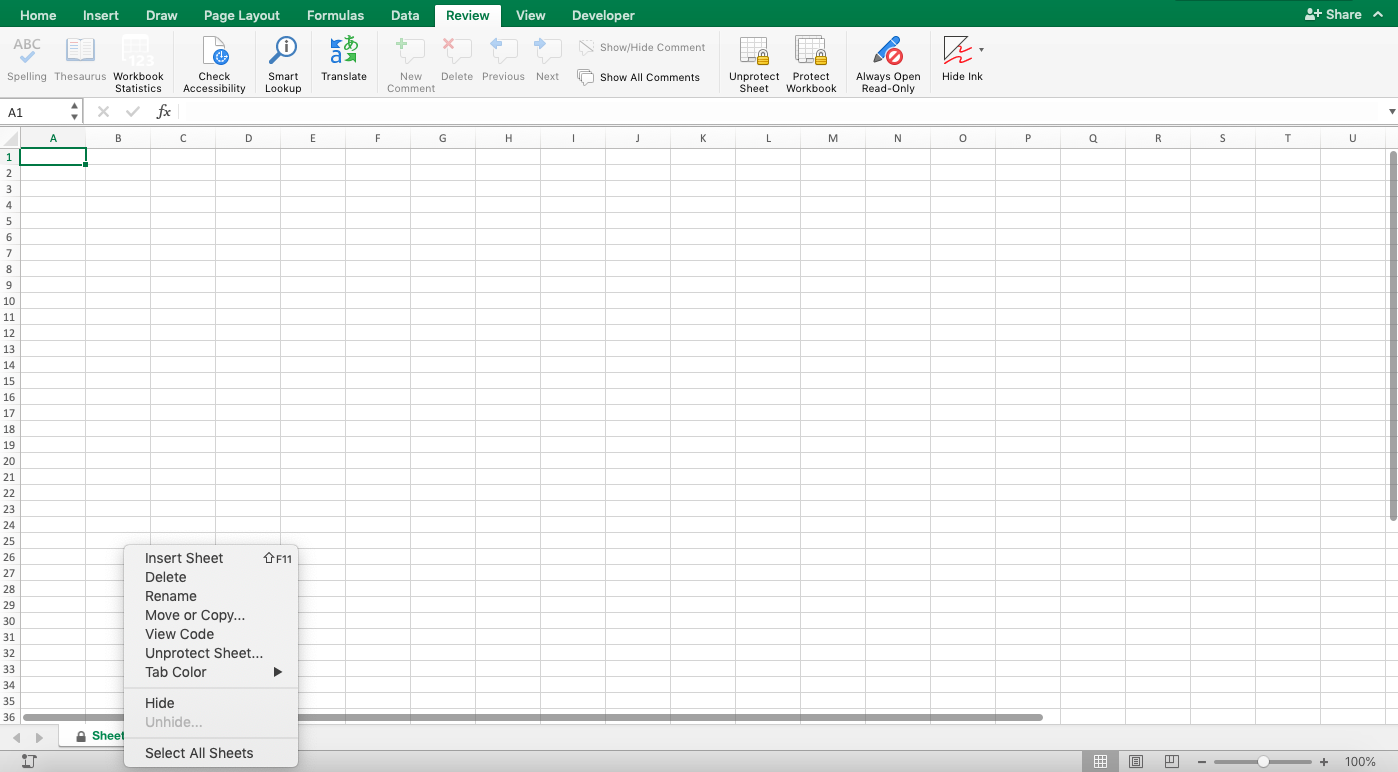 How to Unlock Excel Sheet - Screenshot of Step 3-1