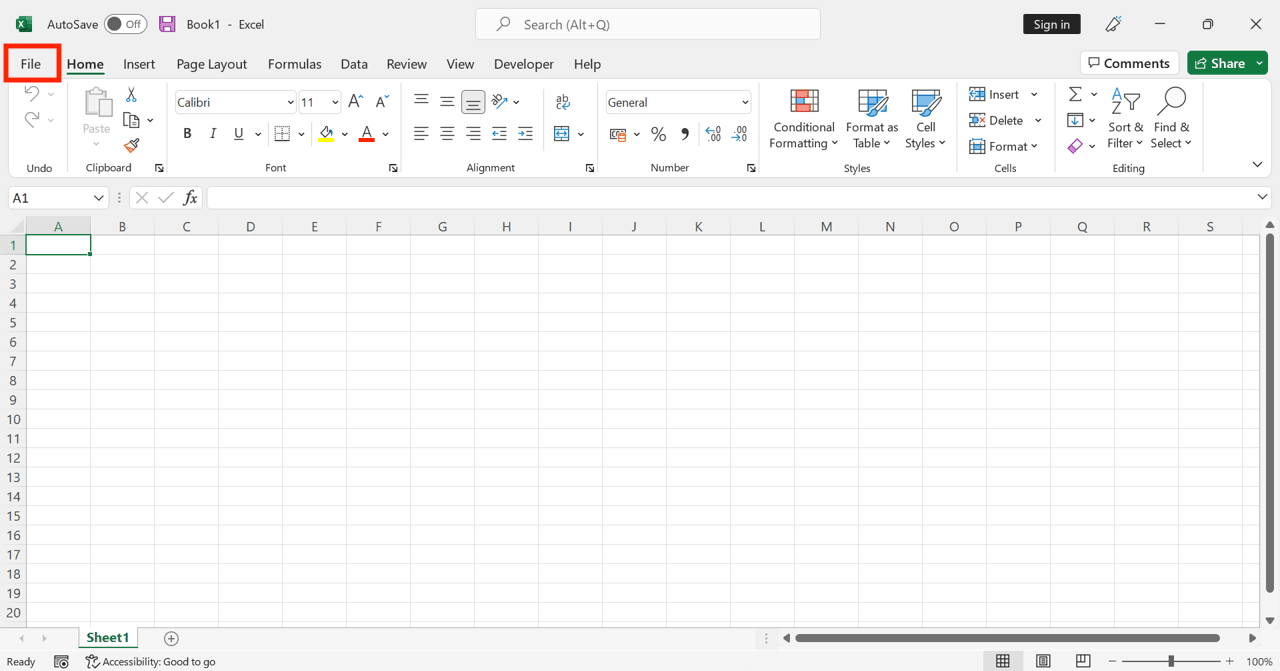 Workbook in Excel: Meaning, Function, and How to Use It - Screenshot of Closing a Workbook in Excel, Step 1