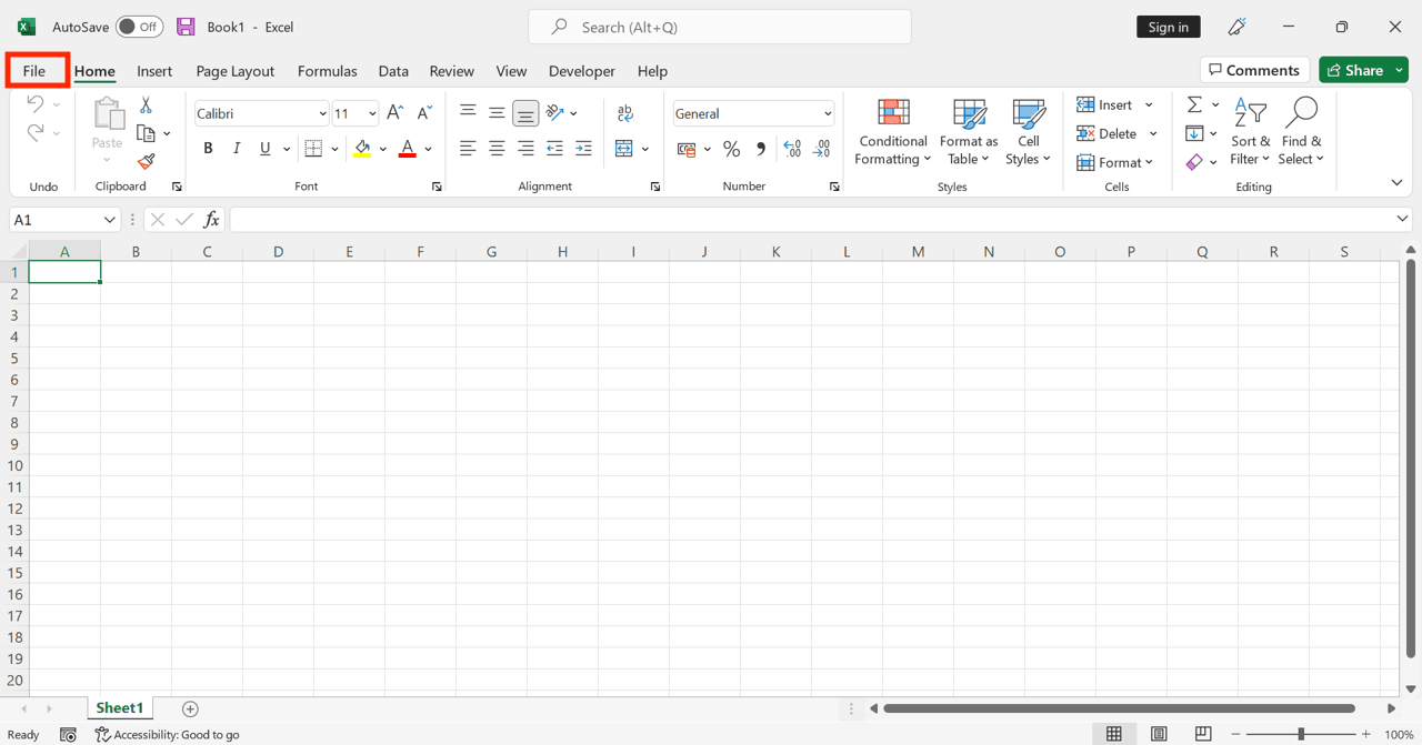 Workbook in Excel: Meaning, Function, and How to Use It - Screenshot of Saving a Workbook in Excel, Step 1