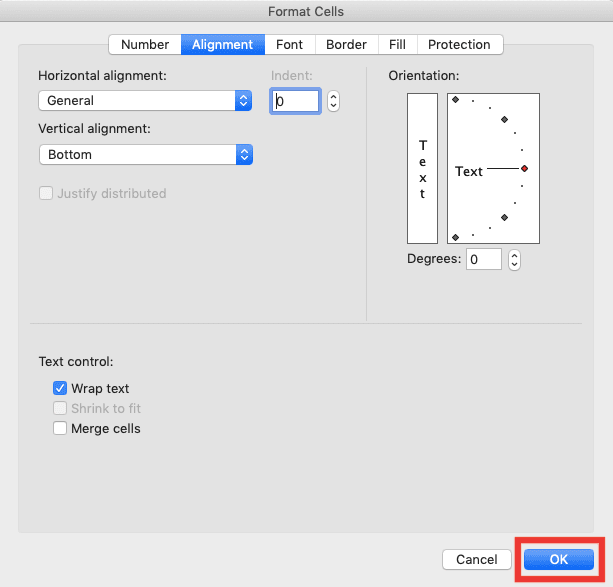 Usage and Function of Wrap Text in Excel - Screenshot of Step 3-4