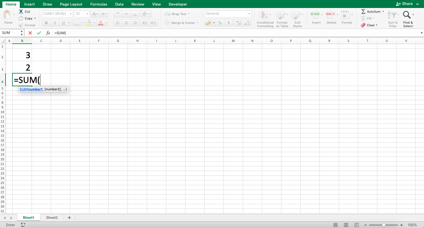 How to Write Excel Formula - Screenshot of Step 2-2