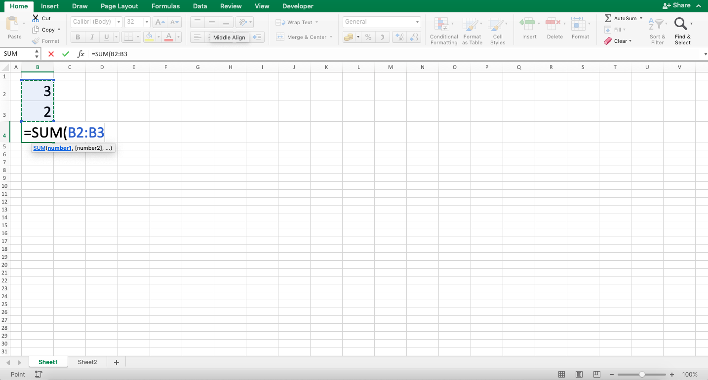 How to Write Excel Formula - Screenshot of Step 2-3